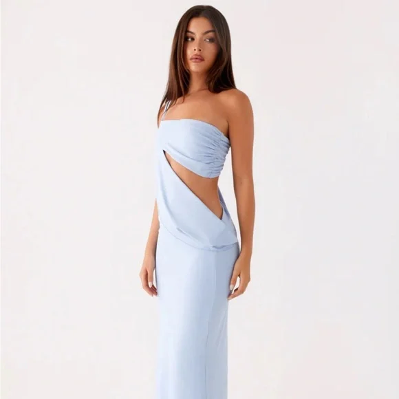NWT PepperMayo Dani Maxi Dress Baby Blue (MEDIUM) - Picture 3 of 4